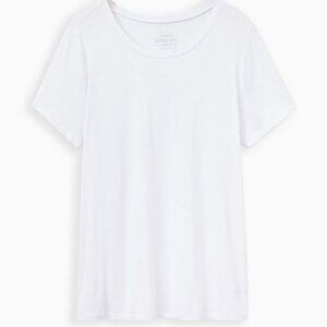 NWT TORRID Vintage Super Soft Slub Crew Neck Tee Bright White Size 5